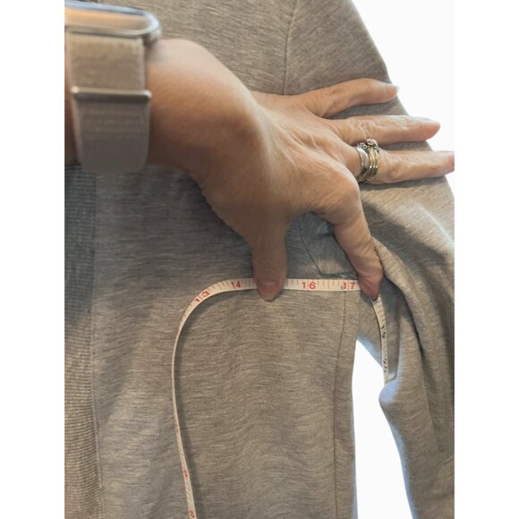 Ivanka Trump Sweater Womens Small Gray Open Front Cardigan Lace Up Grommet Knit - Picture 6 of 8